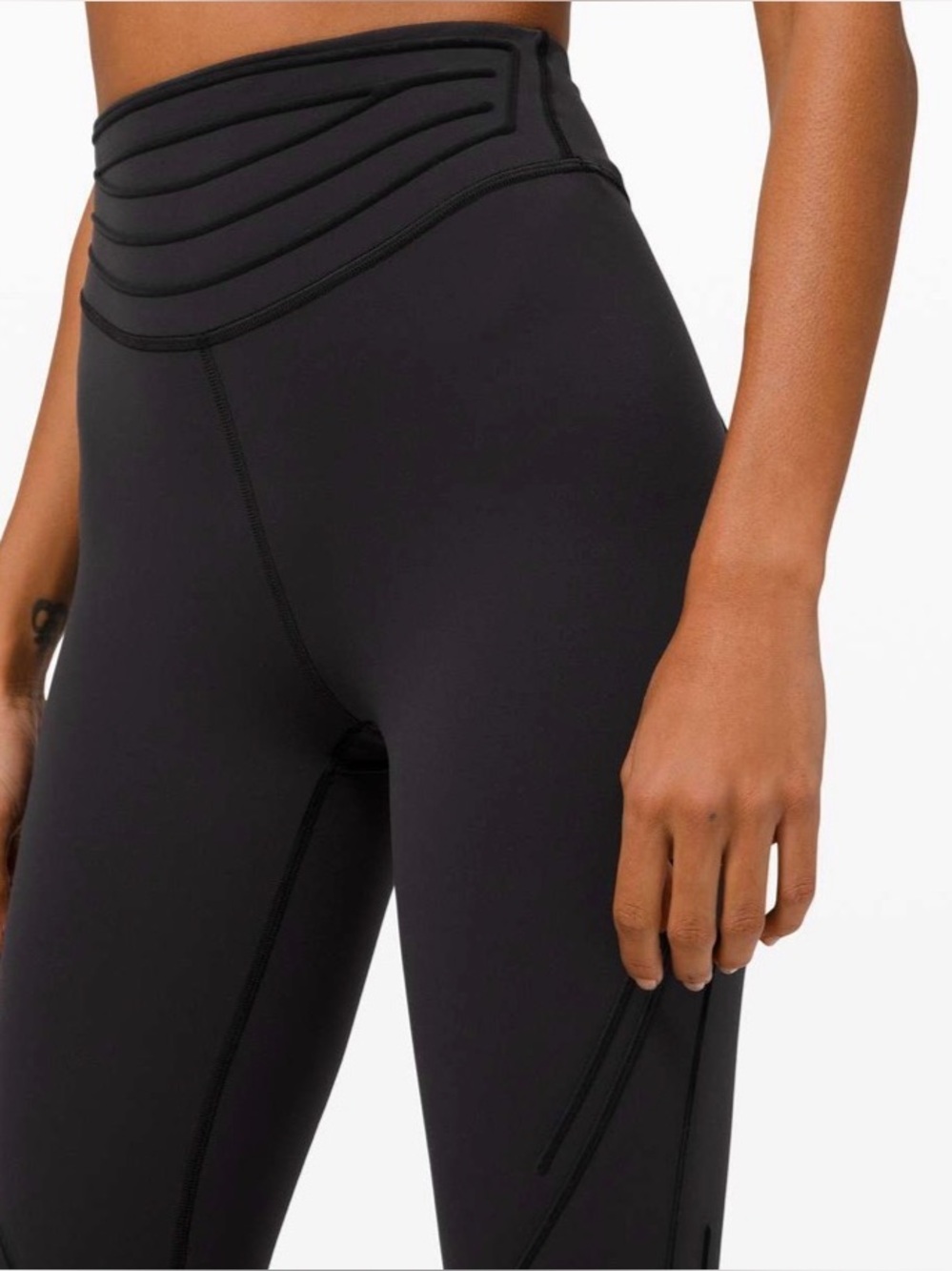 Black Lululemon Get in Line Super High-Rise Tight 28" size 4